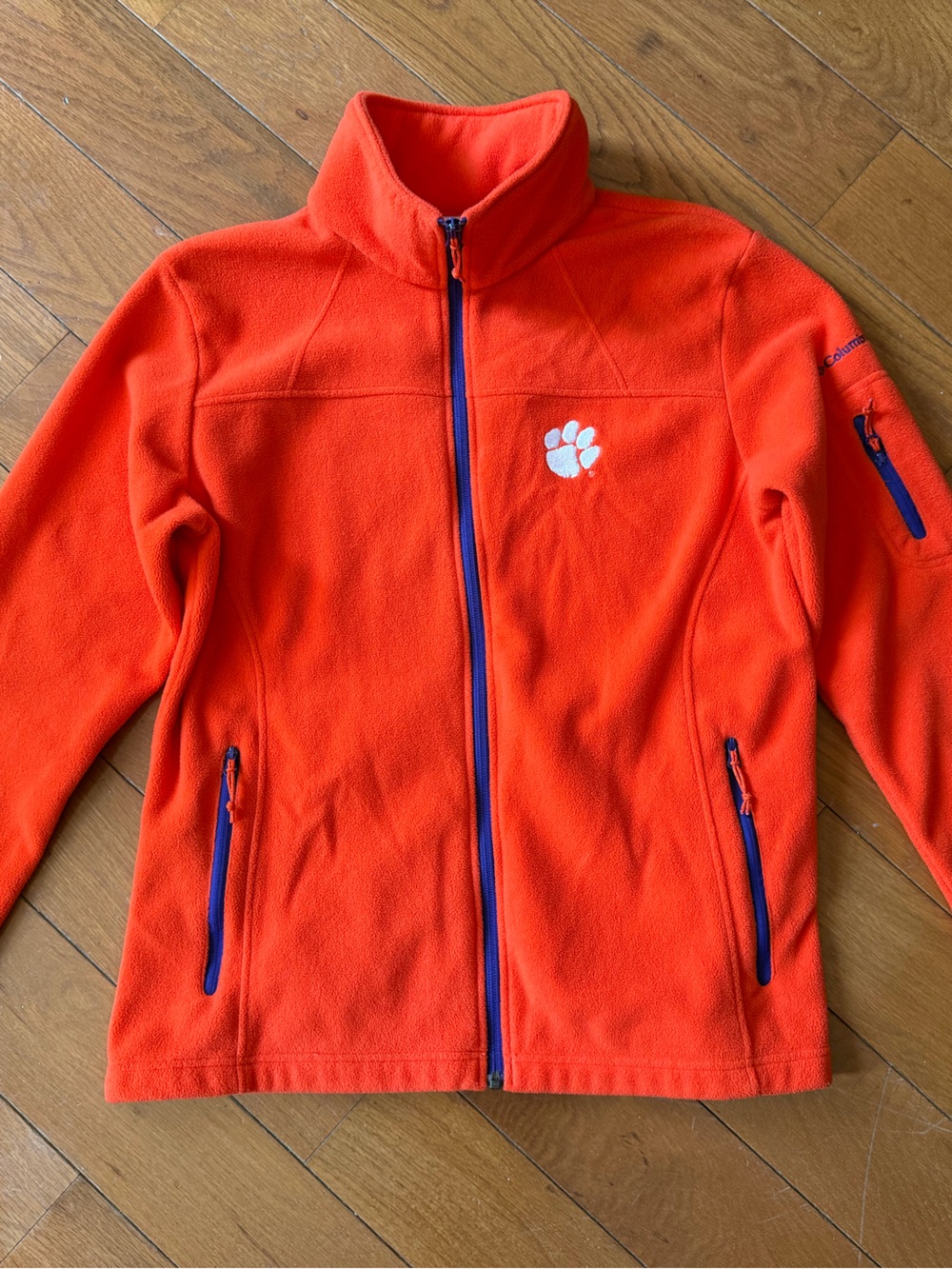Clemson Columbia Orange Fleece Full Zip Jacket Women’s L